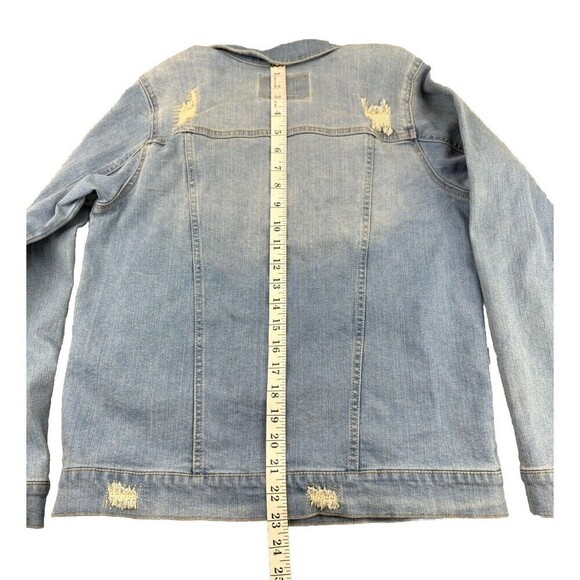 Levi's Jean Jacket Youth Sz L 12-13 Yr Light Blue Trucker Distressed READ - Picture 8 of 14